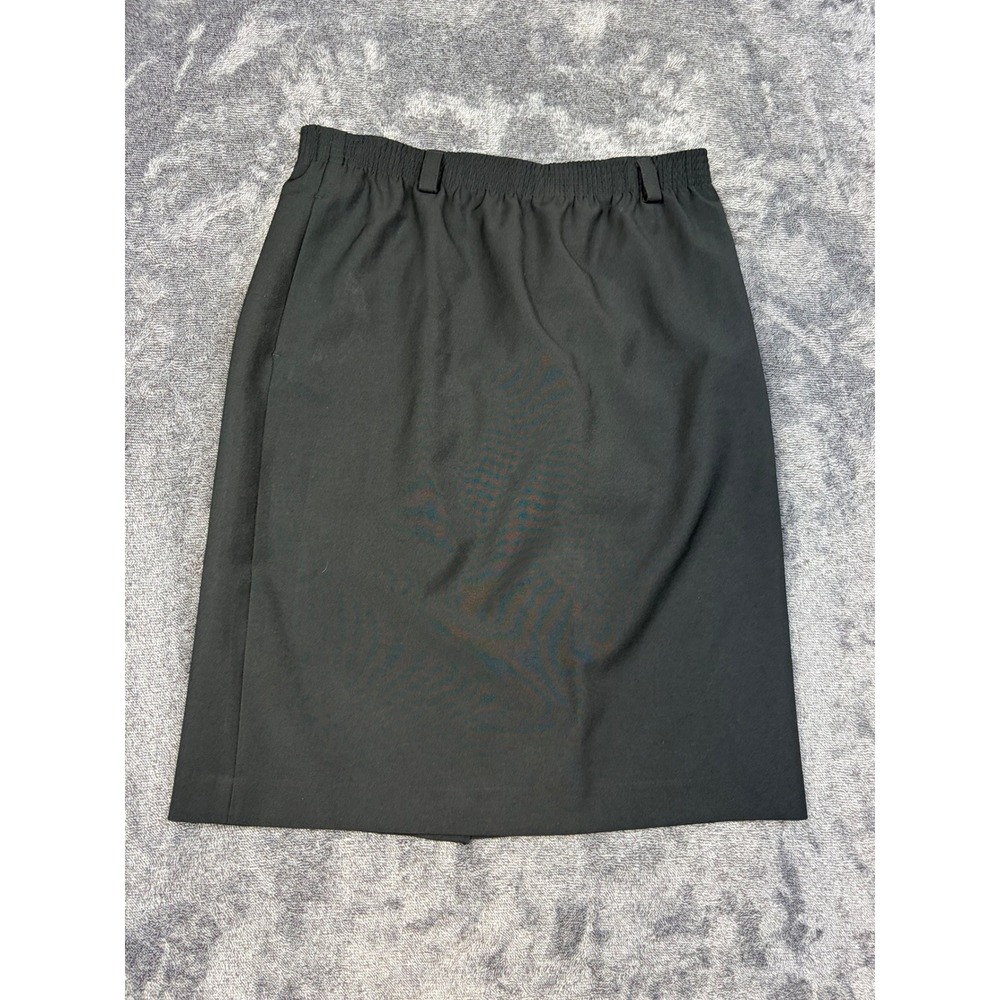 EHL Skirt Women 12P Black Pencil Straight Elastic Waist J3438G Career Petite